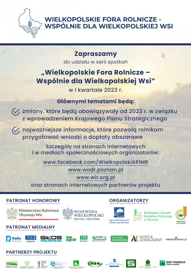Wielkopolskie Fora Rolnicze – Wspólnie dla Wielkopolskiej Wsi