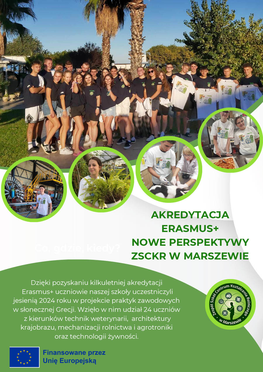 AKREDYTACJA ERASMUS+ NOWE PERSPEKTYWY ZSCKR W MARSZEWIE